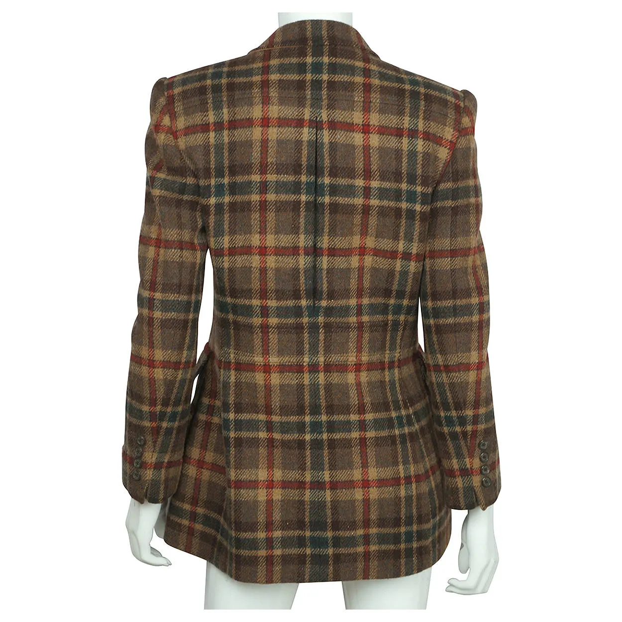 Lauren by Ralph Lauren Plaid Jacket Hunting Blazer Green Label Ladies Size 4