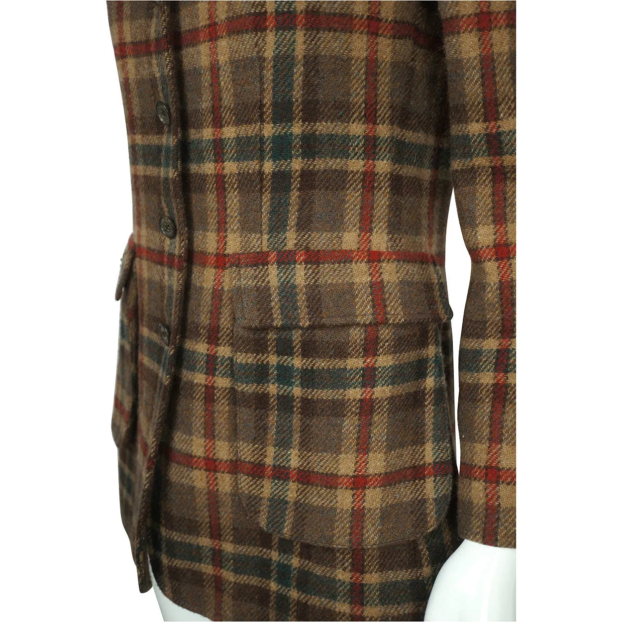 Lauren by Ralph Lauren Plaid Jacket Hunting Blazer Green Label Ladies Size 4