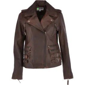 Leather Jacket Fashion Superior Ladies Biker Style