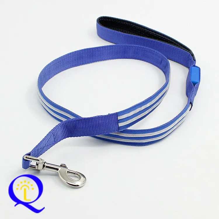 LED, Nylon Dual Fiber Dog Leash and Collar