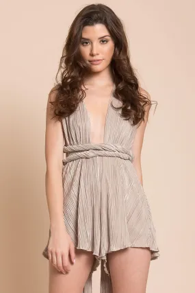 Liv Dressy Romper Beige