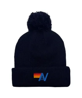 LOGO POM RIB BEANIE - NAVY