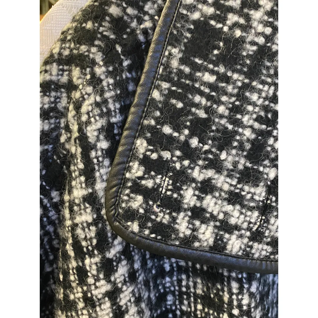 loose houndstooth wool jacket - 18w