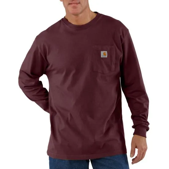 Men's Carhartt Loose Fit Heavy Weight Long Sleeve Pocket T-Shirt - K126