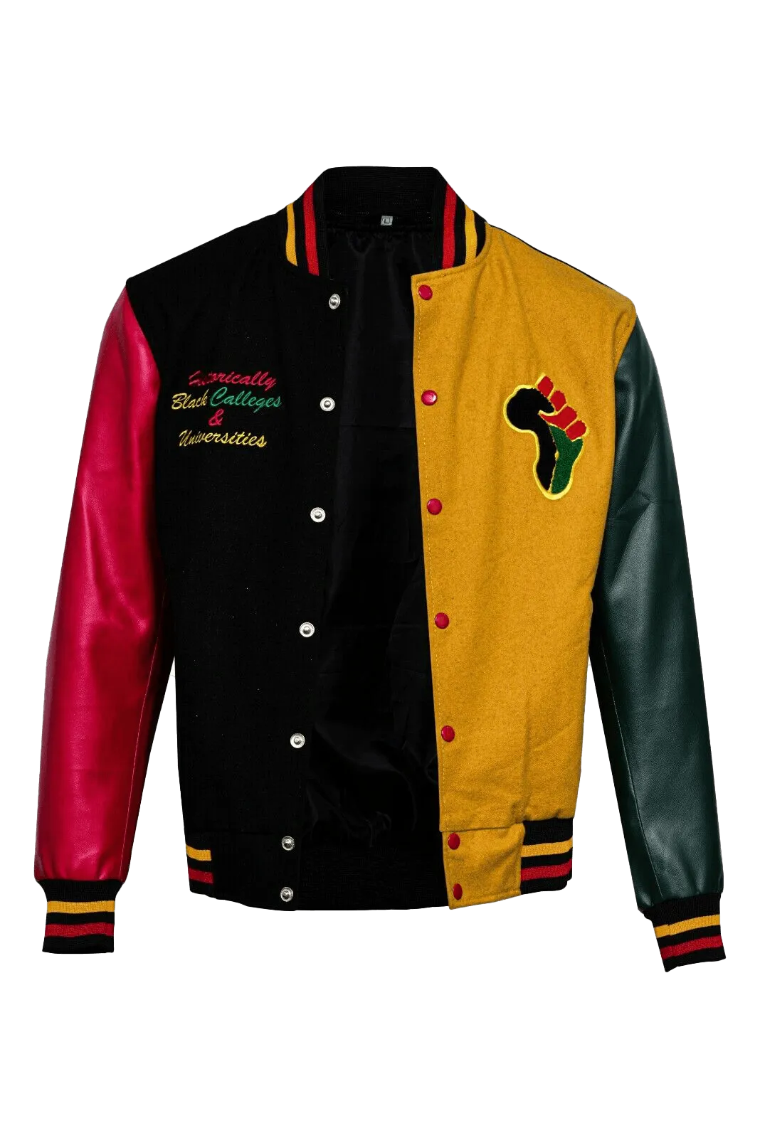 Mens HBCU Donovan Mitchell Pride Varsity Letterman Bomber Style Woolen Jacket | Mens Bomber Style Leather Jacket