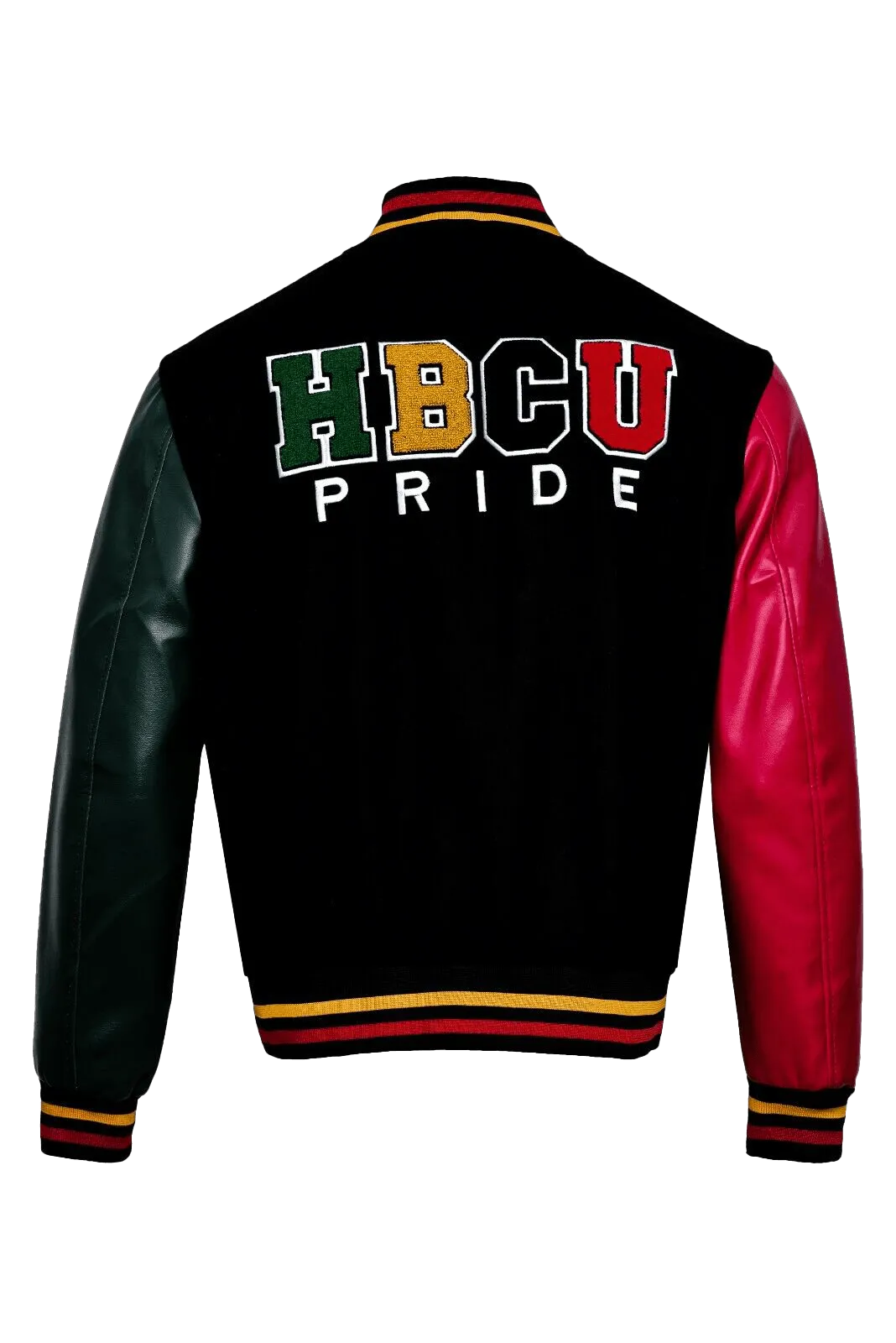 Mens HBCU Donovan Mitchell Pride Varsity Letterman Bomber Style Woolen Jacket | Mens Bomber Style Leather Jacket