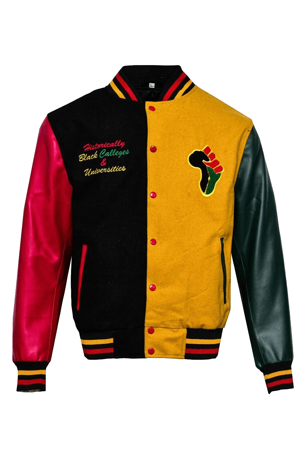 Mens HBCU Donovan Mitchell Pride Varsity Letterman Bomber Style Woolen Jacket | Mens Bomber Style Leather Jacket