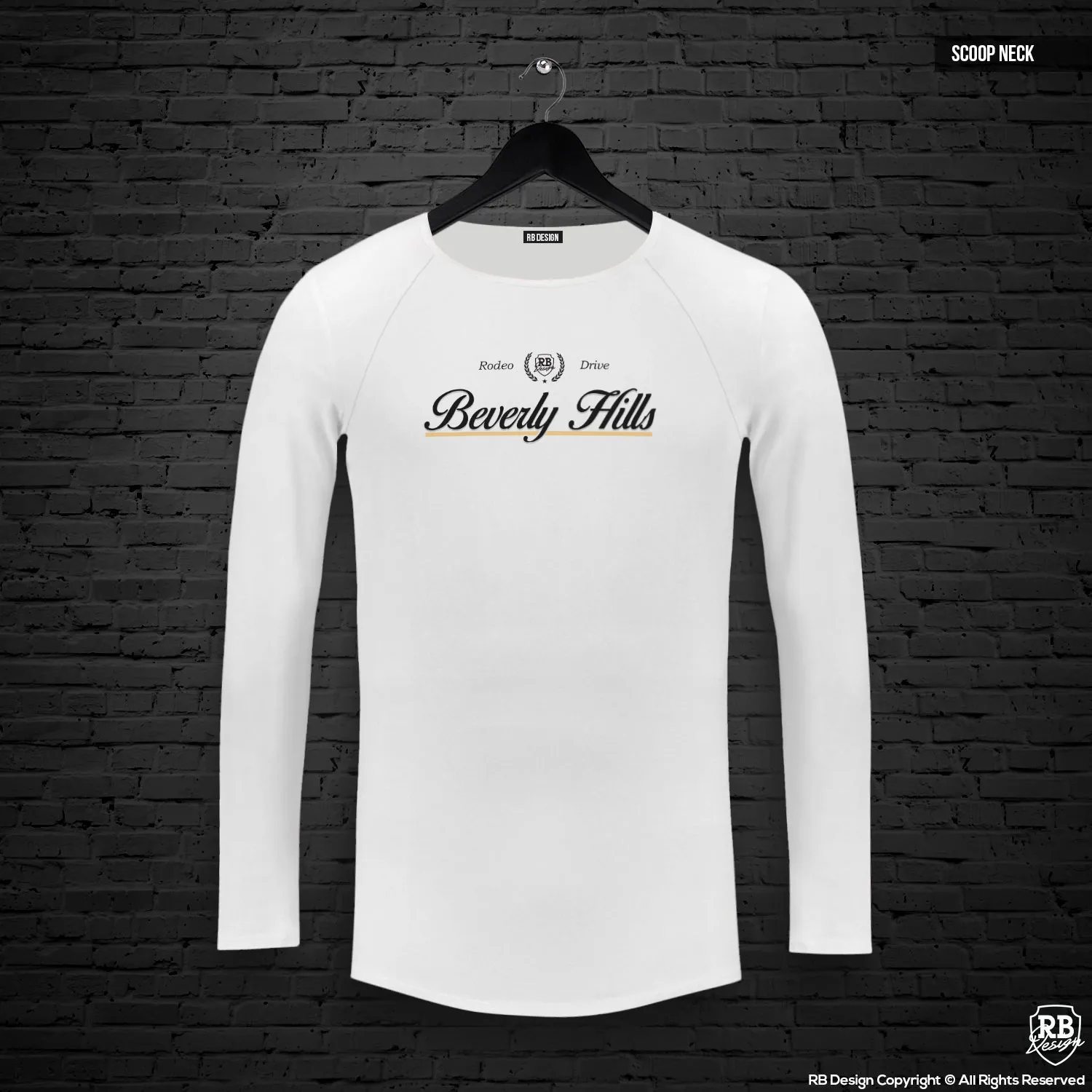 Mens Long Sleeve T-shirt "Beverly Hills" MD987