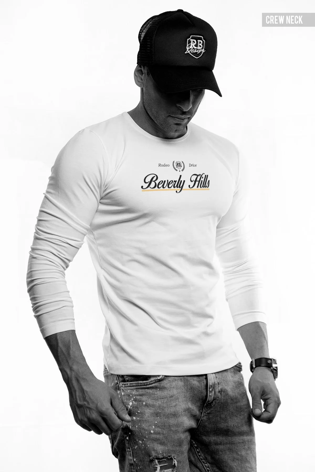 Mens Long Sleeve T-shirt "Beverly Hills" MD987