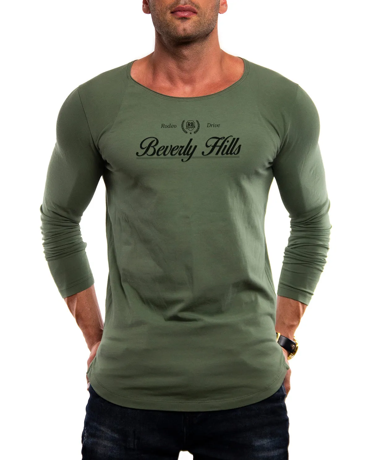 Mens Long Sleeve T-shirt "Beverly Hills" MD987