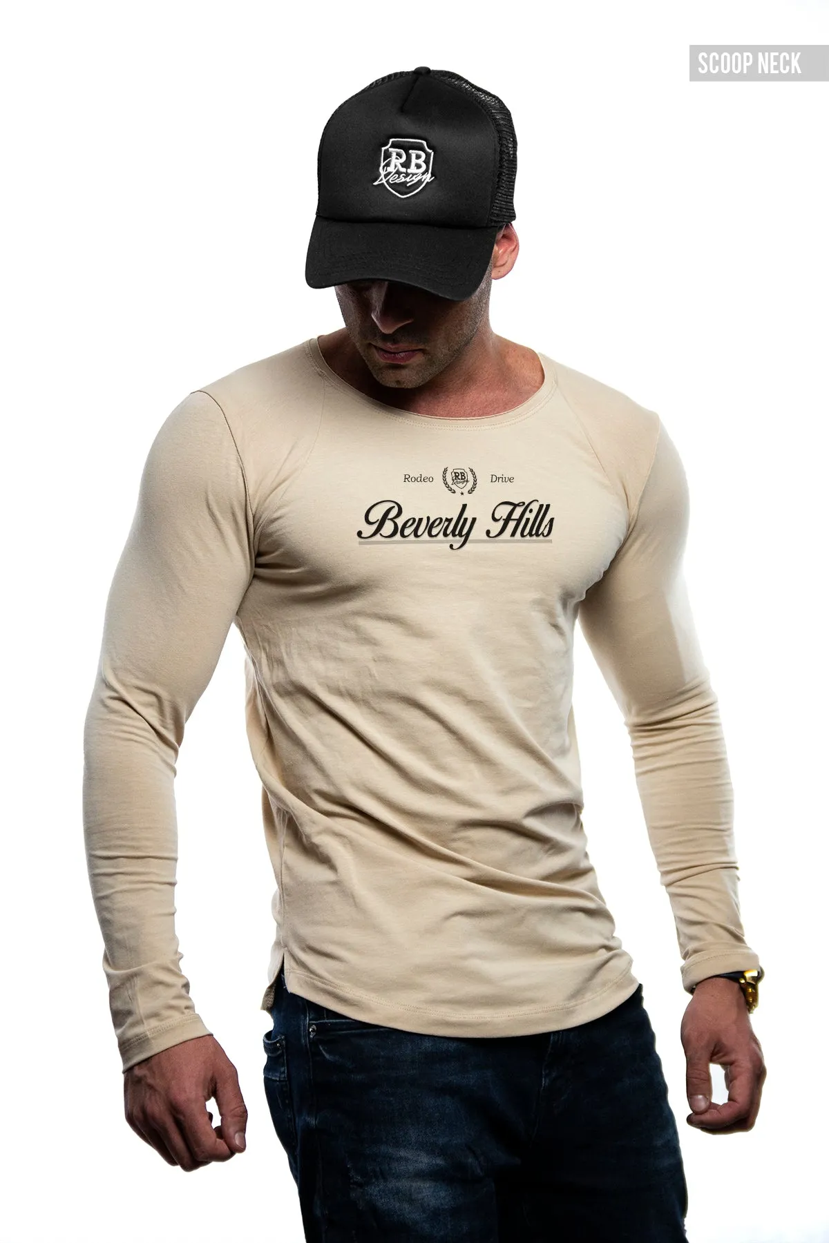 Mens Long Sleeve T-shirt "Beverly Hills" MD987