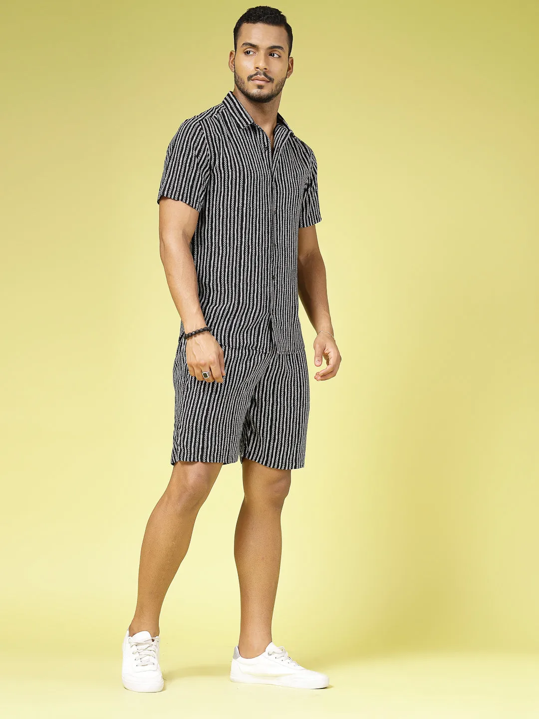 Motif Printed Slim Fit Co-ord Set