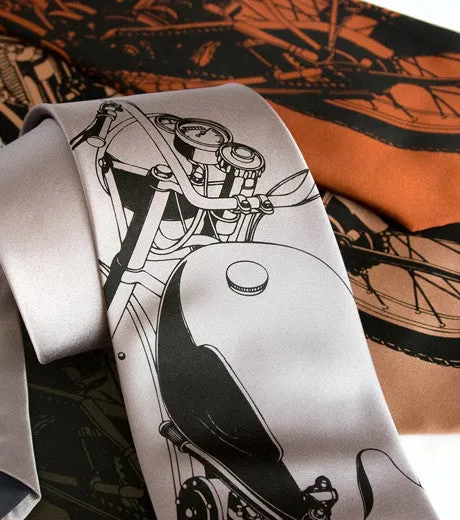 Motorcycle Silk Necktie