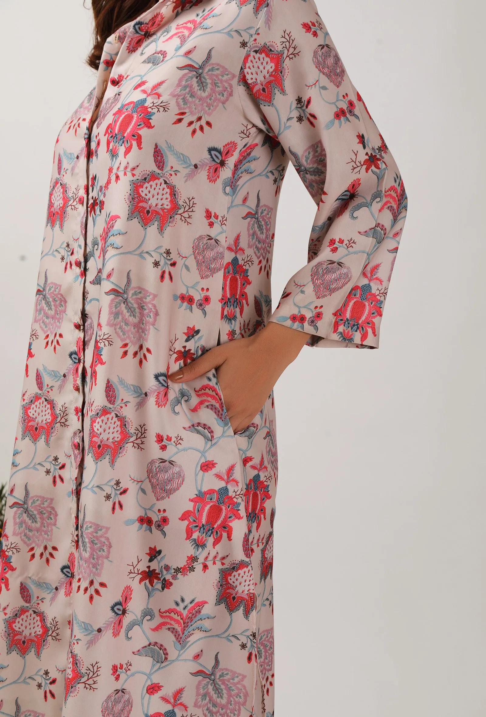 Nadia Floral Chintz Shirt Tunic