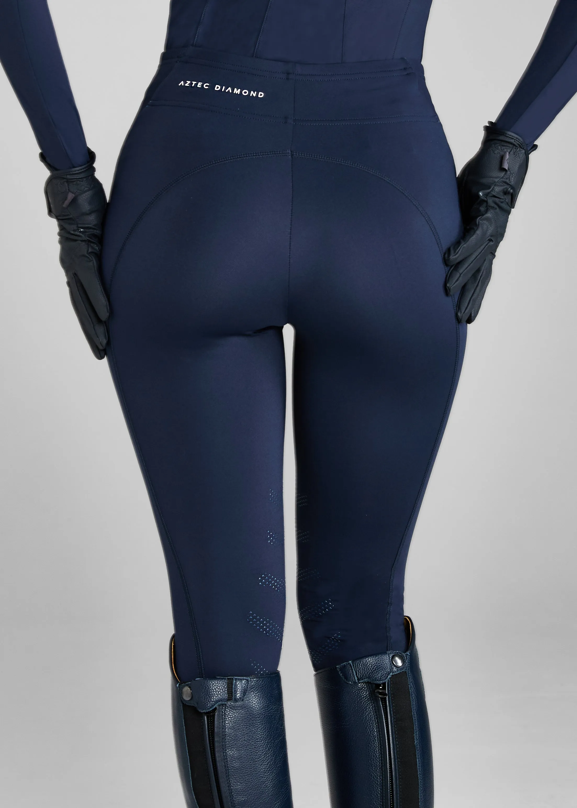 Navy/White Core Leggings Knee Grip