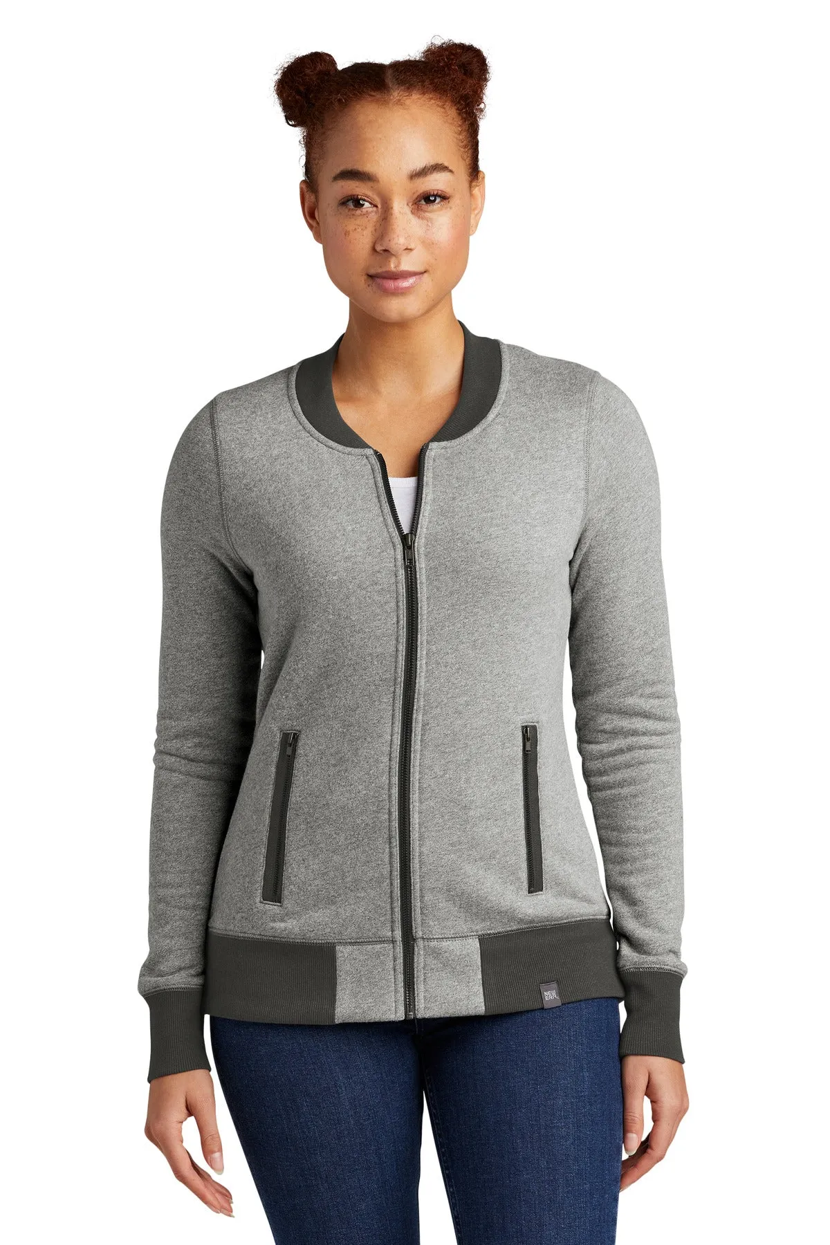 New Era Ladies French Terry Baseball Full-Zip. LNEA503