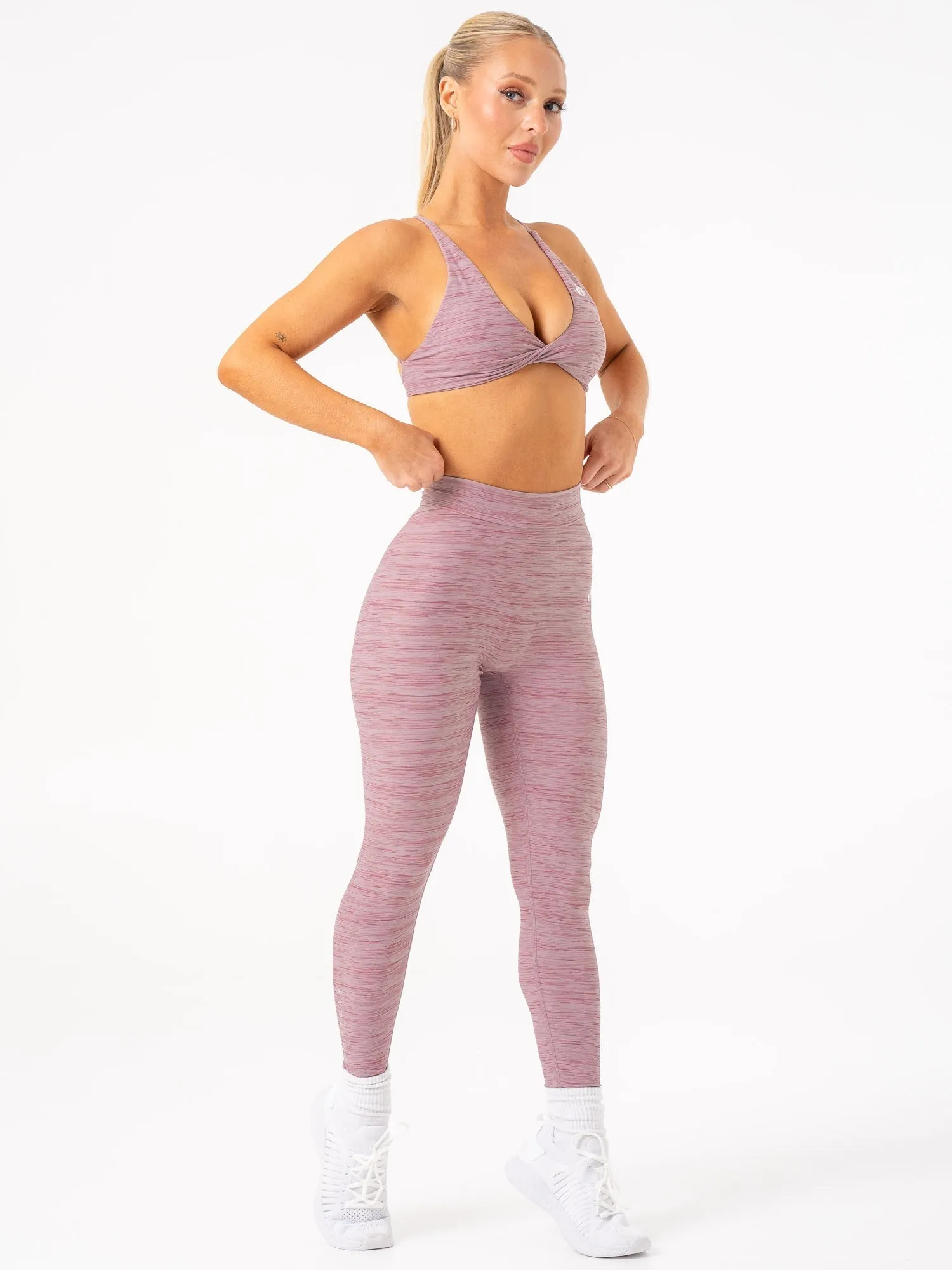 NKD V Scrunch Leggings - Mauve Marl