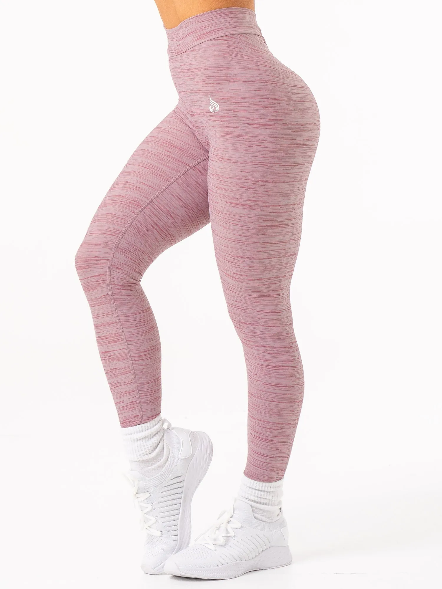 NKD V Scrunch Leggings - Mauve Marl