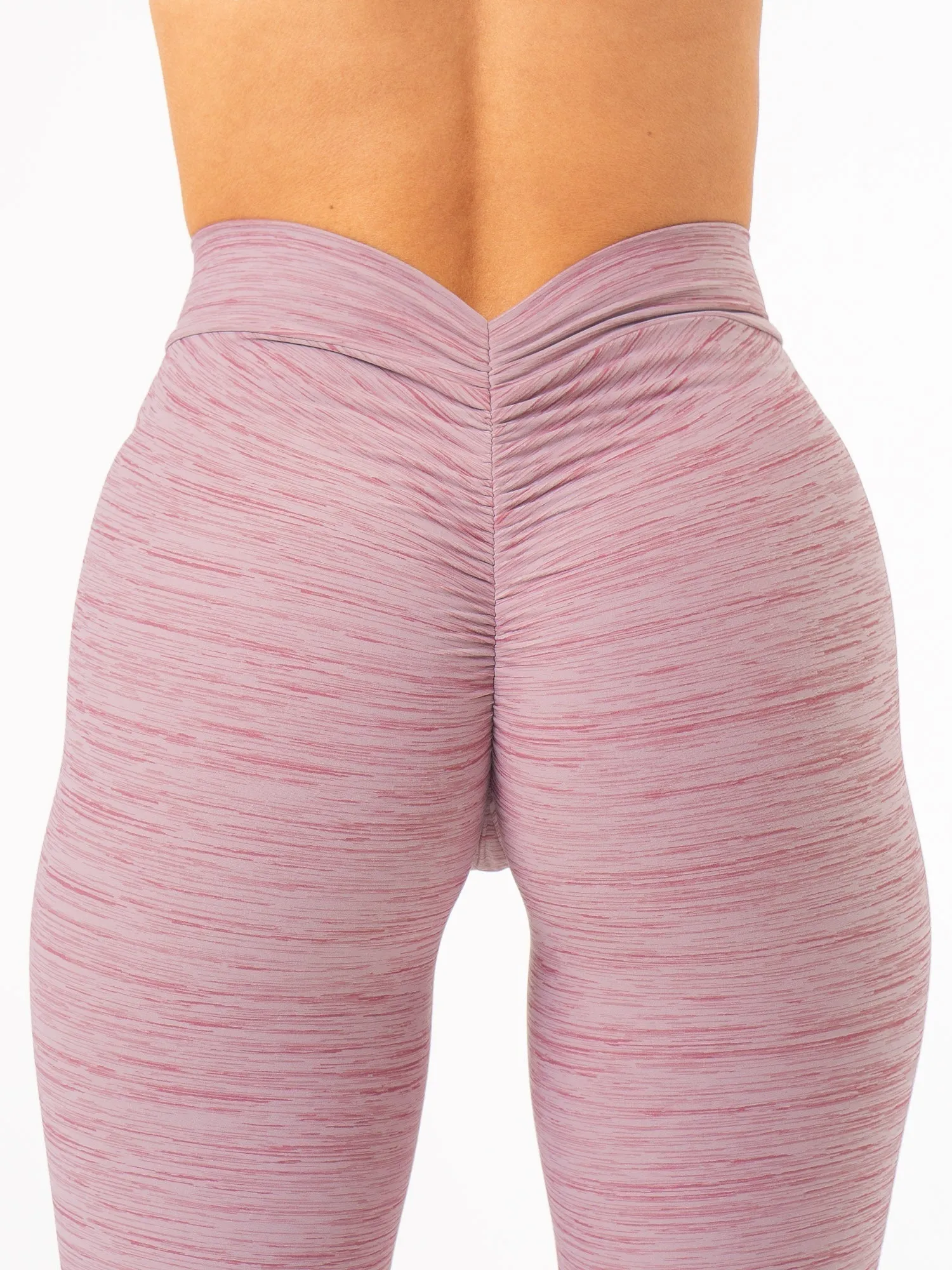 NKD V Scrunch Leggings - Mauve Marl