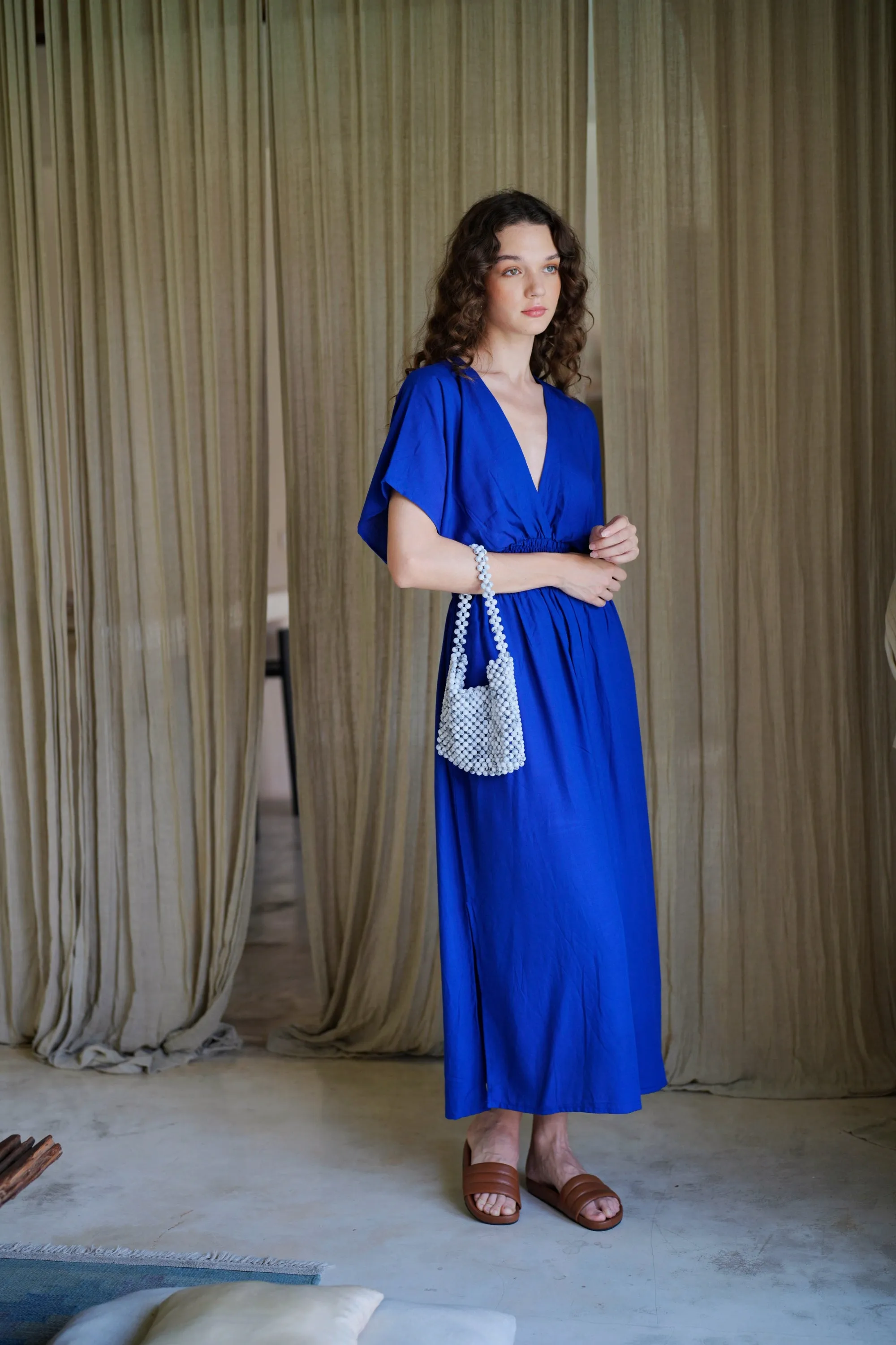 Olivia Maxi Dress in Indigo