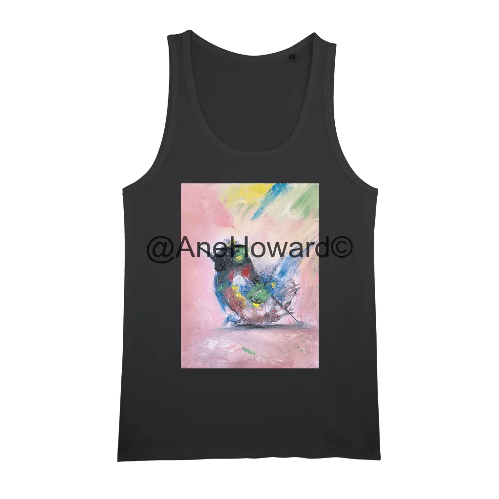 Organic Cotton Jersey Women's Tank Top Abstract Bird