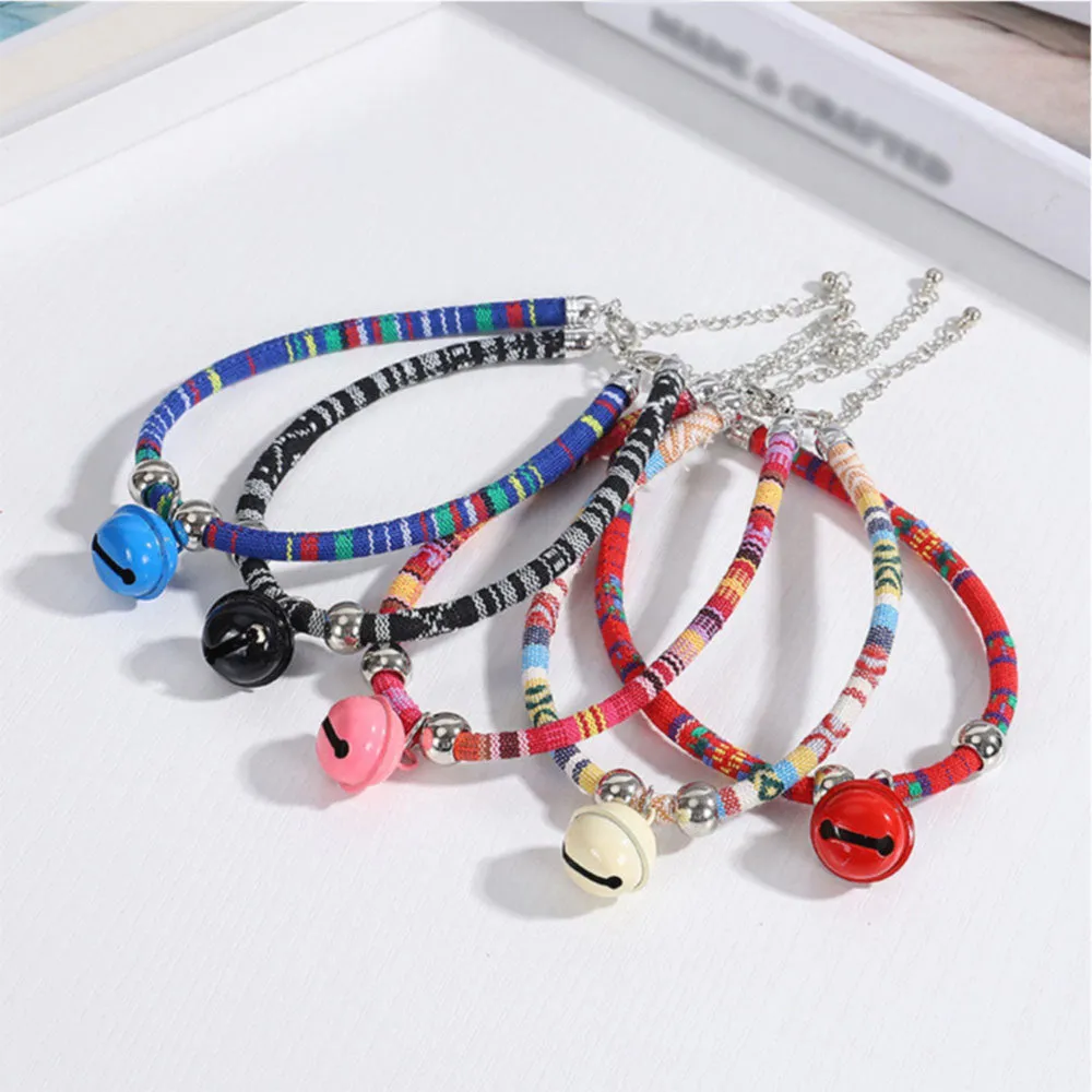 PAWS ASIA Manufacturers Low Moq Luxury Pet Necklace Personalized Cat Collar With Bell