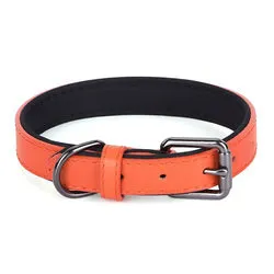 PAWS ASIA Suppliers OEM Design Pet Accessories Luxury Cowhide Leather Waterproof Heavy Duty Dog Collar