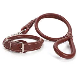 PAWS ASIA Wholesale Hot High Quality PU Leather Heavy Duty Rope Dog Leash And Collar Set