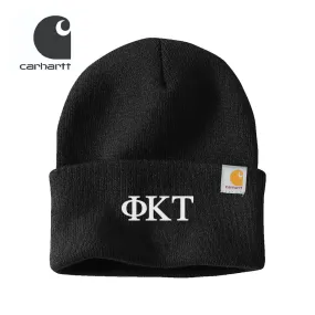 Phi Tau Black Carhartt Beanie