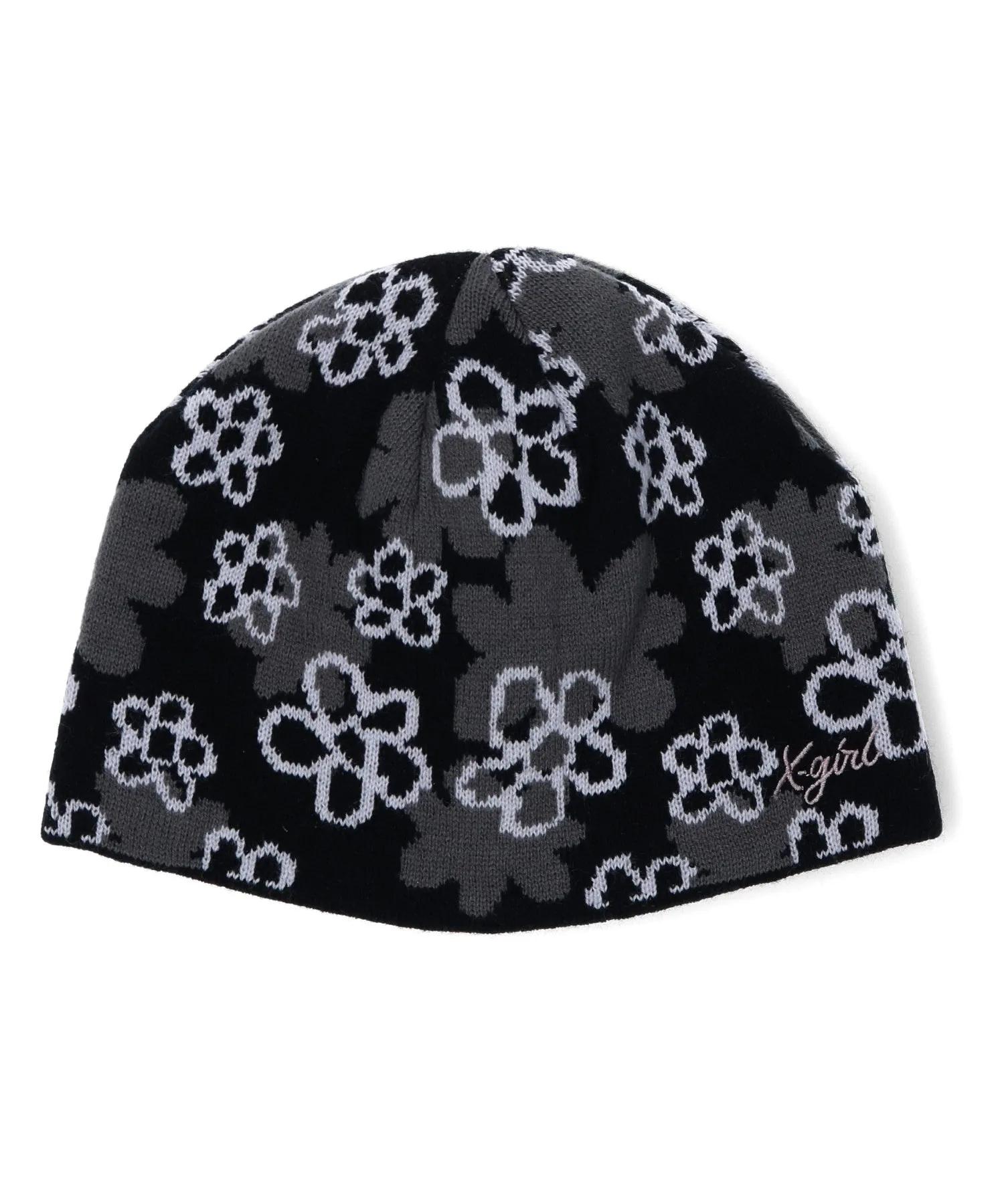 PIXEL FLOWER JACQUARD BEANIE