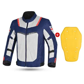 R Tech Spiral Mesh Motorcycle Jacket Blue/Ice/Red