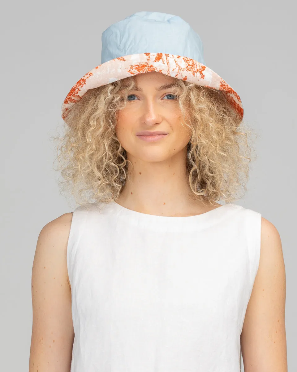 Reversible Bucket Hat  - Western Palm/Light Blue