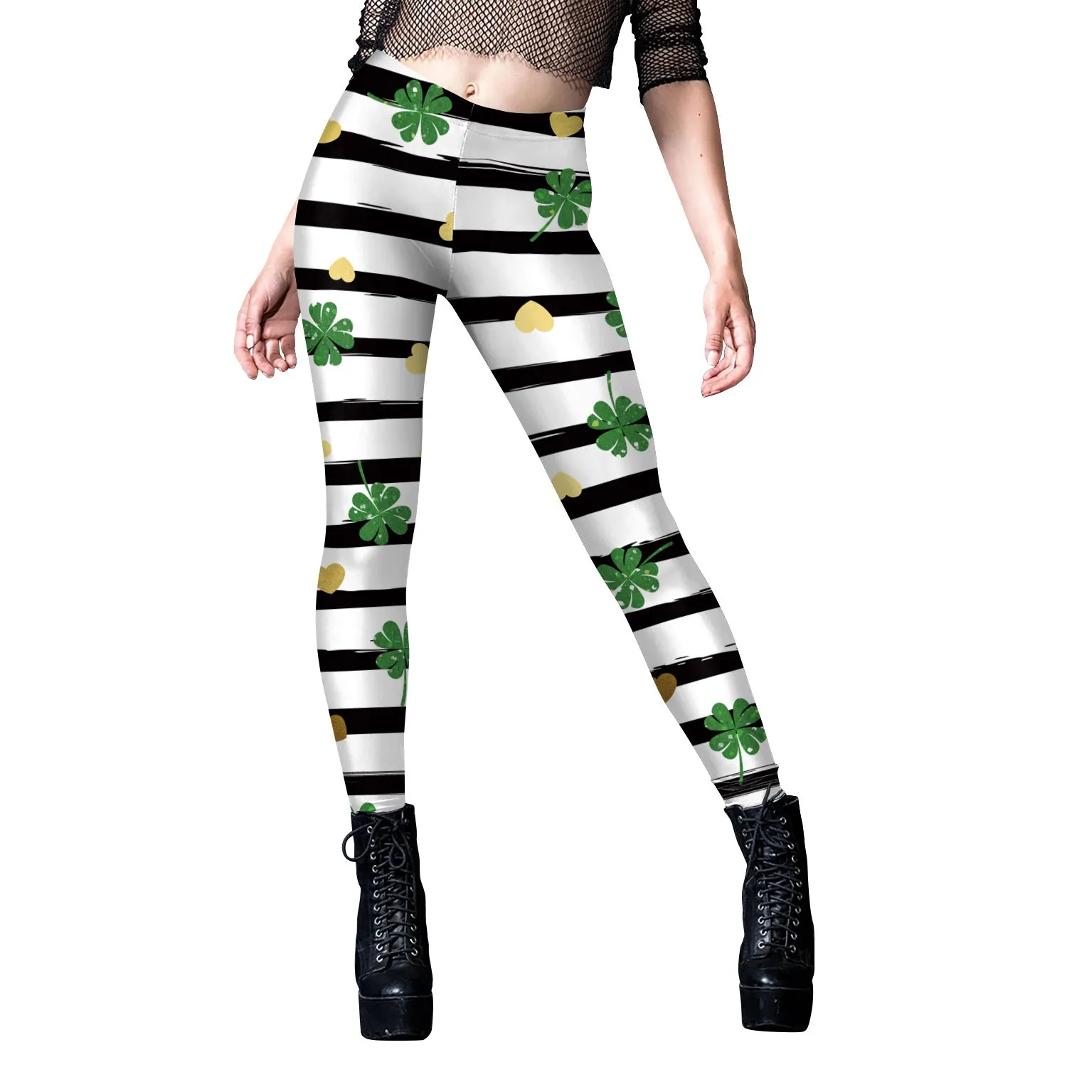 Saint Patrick's Day Green Printed Leggings