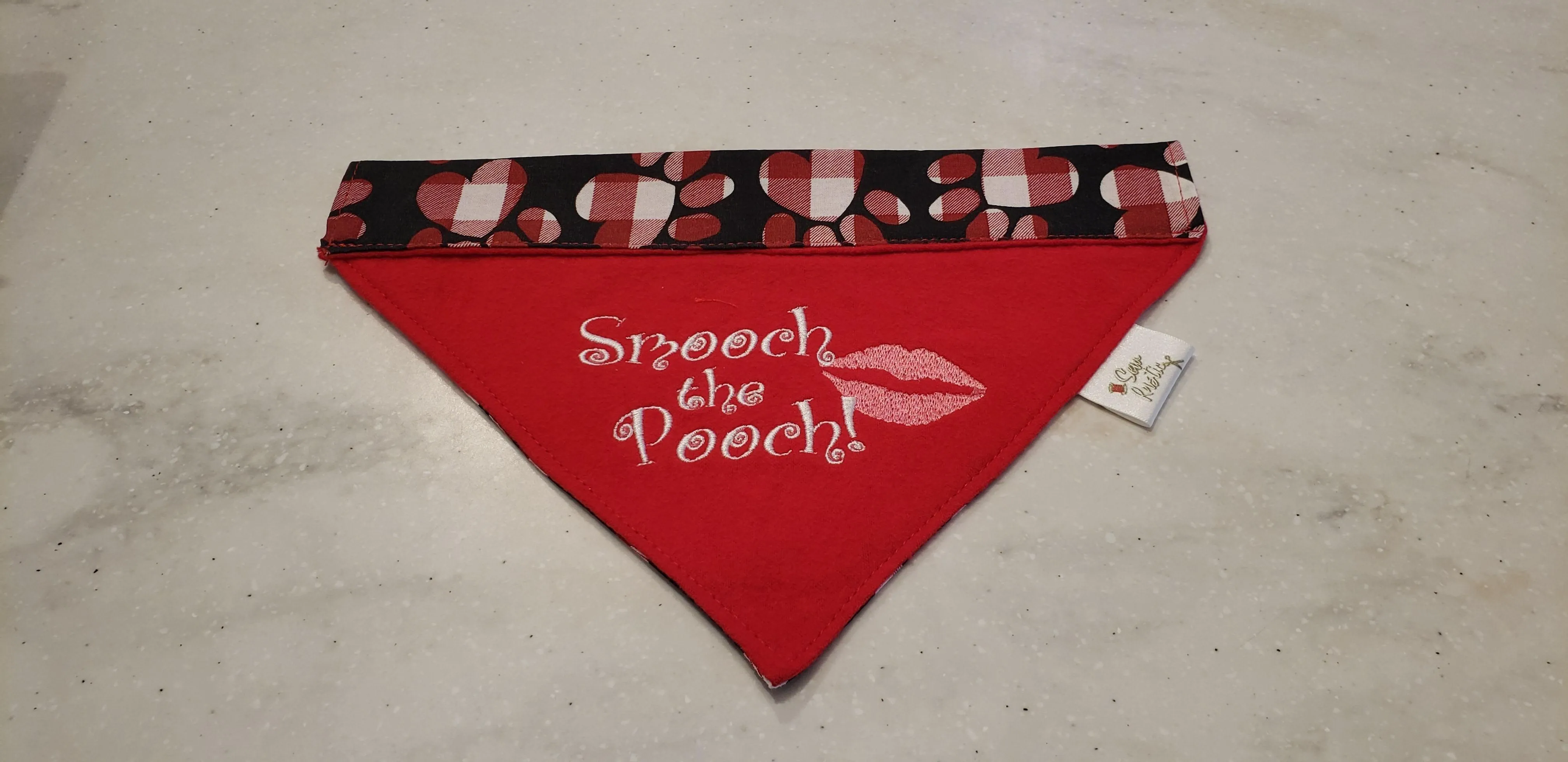 Sewrustic-Embroidered Over The Collar Dog Bandana