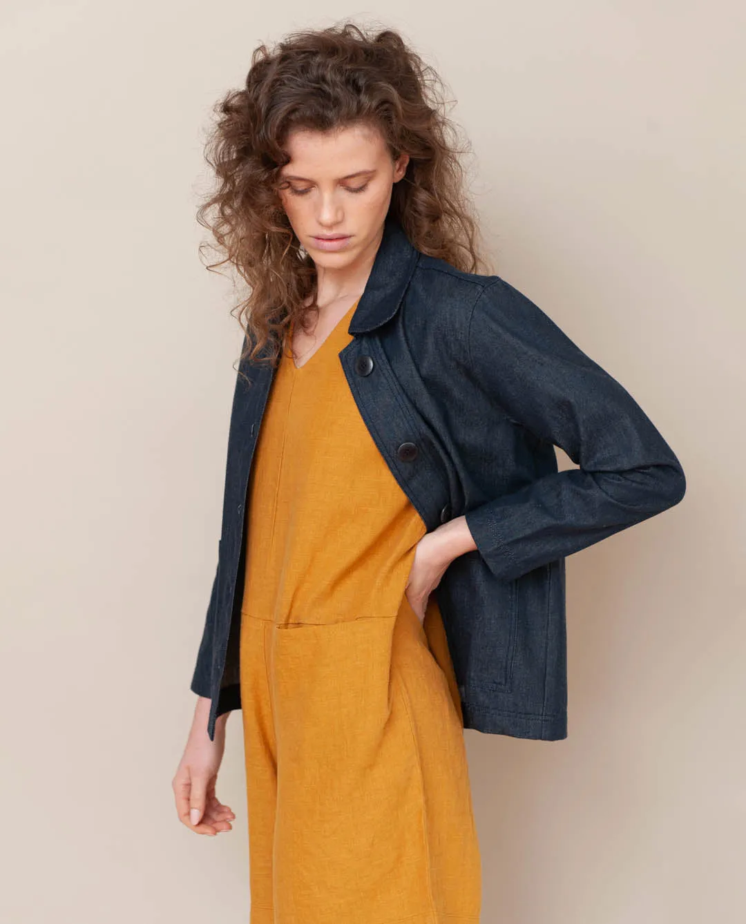 Sharon- Dee Organic Cotton Jacket In Denim