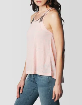 SHOULDER BEADED WOMENS TANK