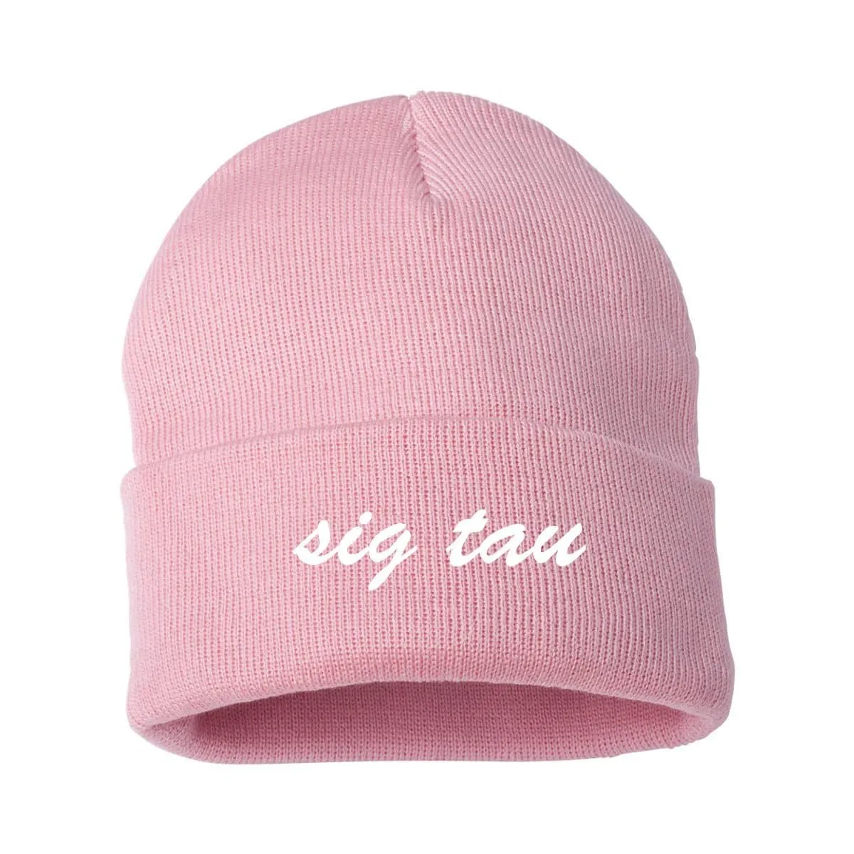 Sig Tau Pink Sweetheart Beanie