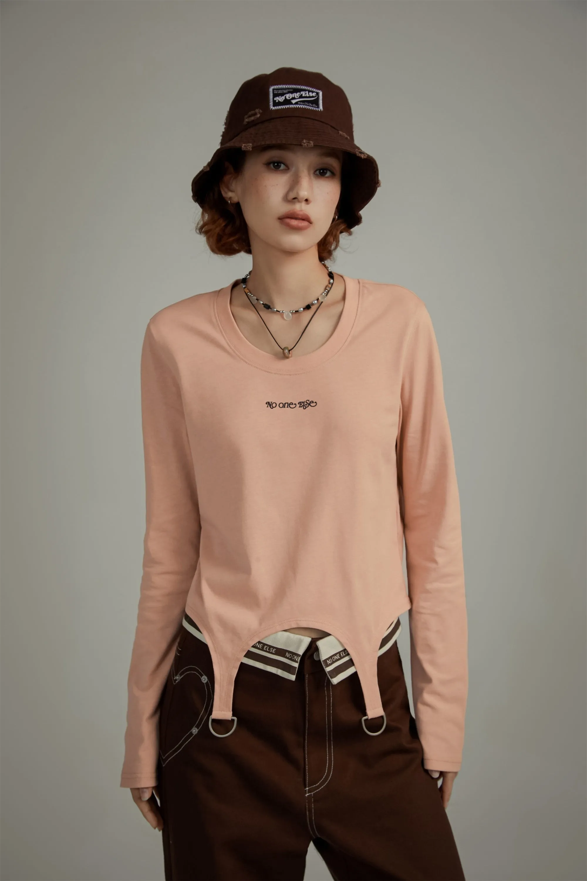 Simple Unbalanced Long Sleeve T-Shirt