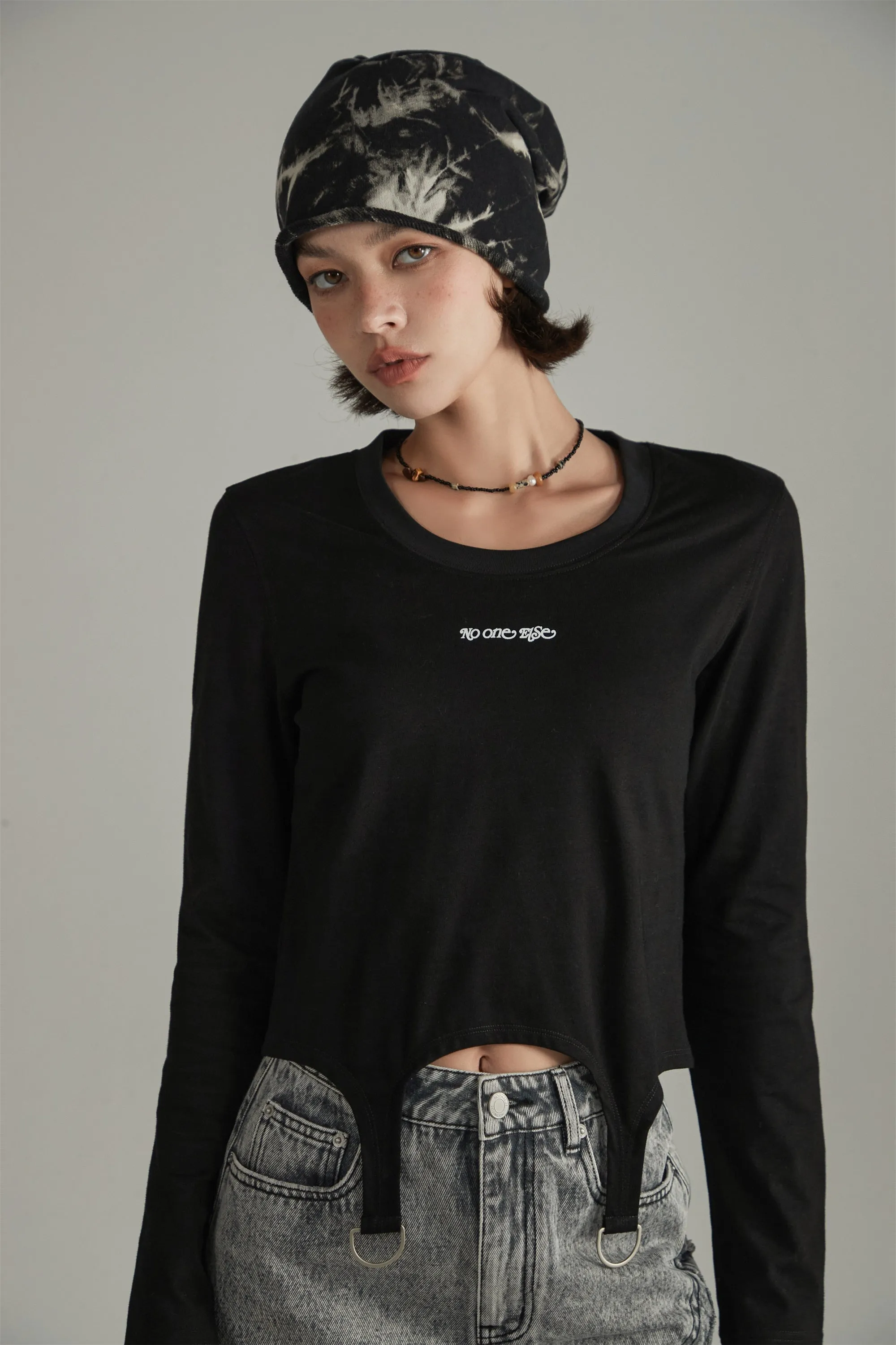 Simple Unbalanced Long Sleeve T-Shirt