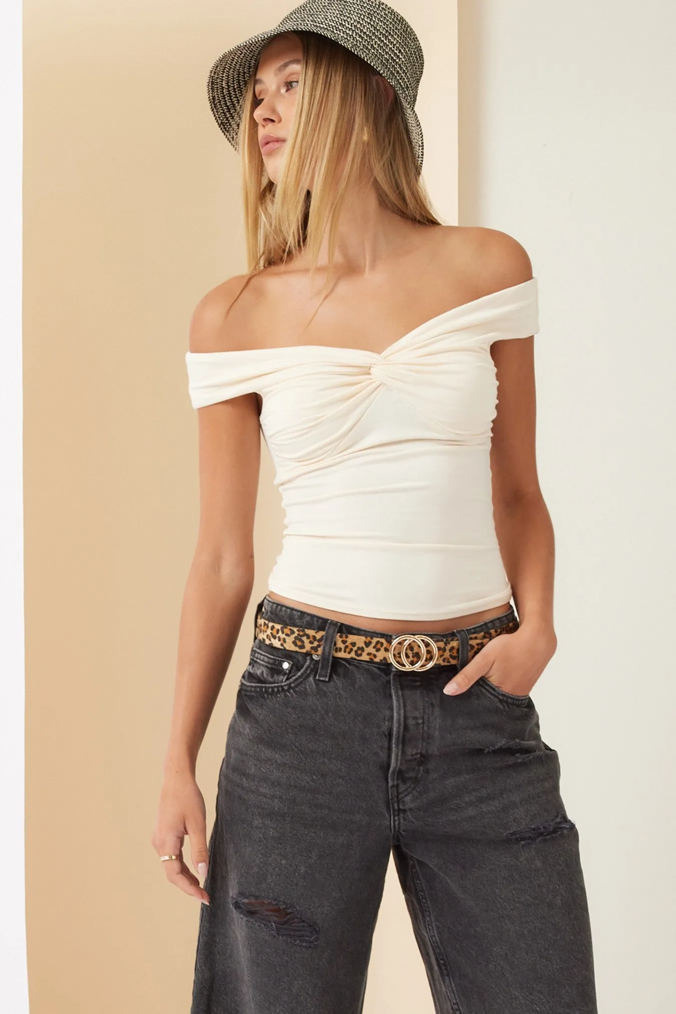 Skye Off Shoulder Top - Cream