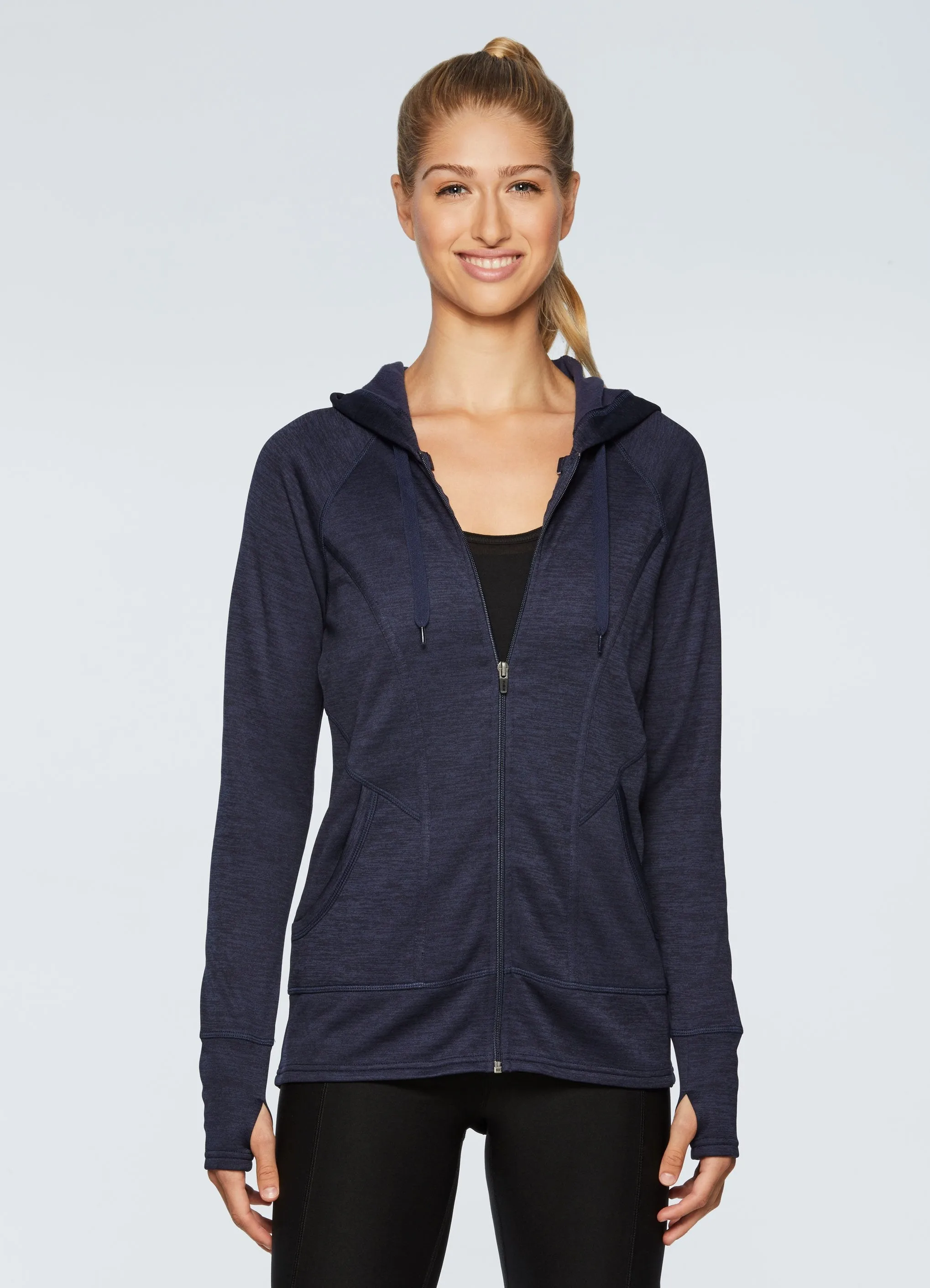 Stratus Fleece Lined Zip Hoodie Running Jacket