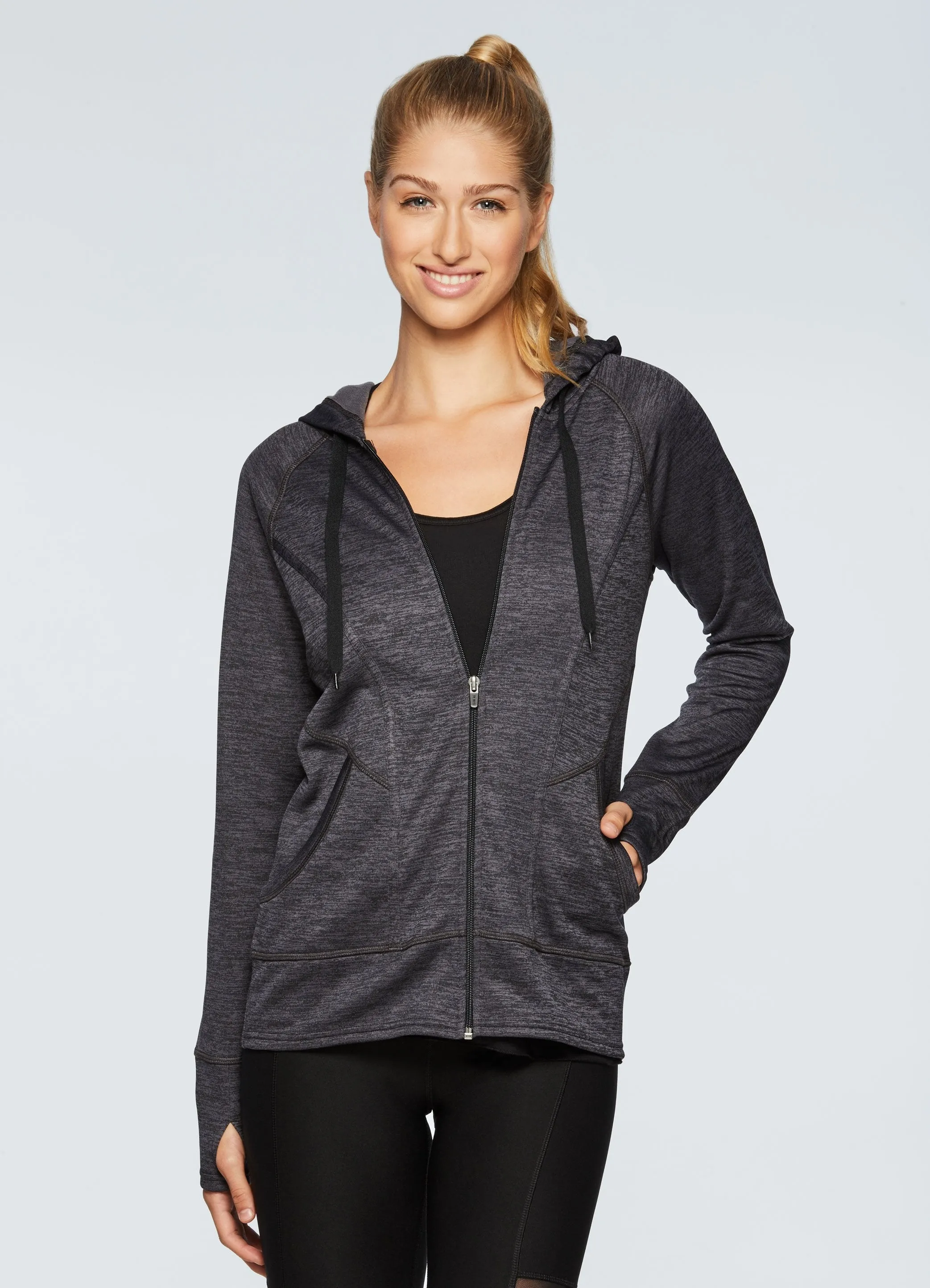 Stratus Fleece Lined Zip Hoodie Running Jacket