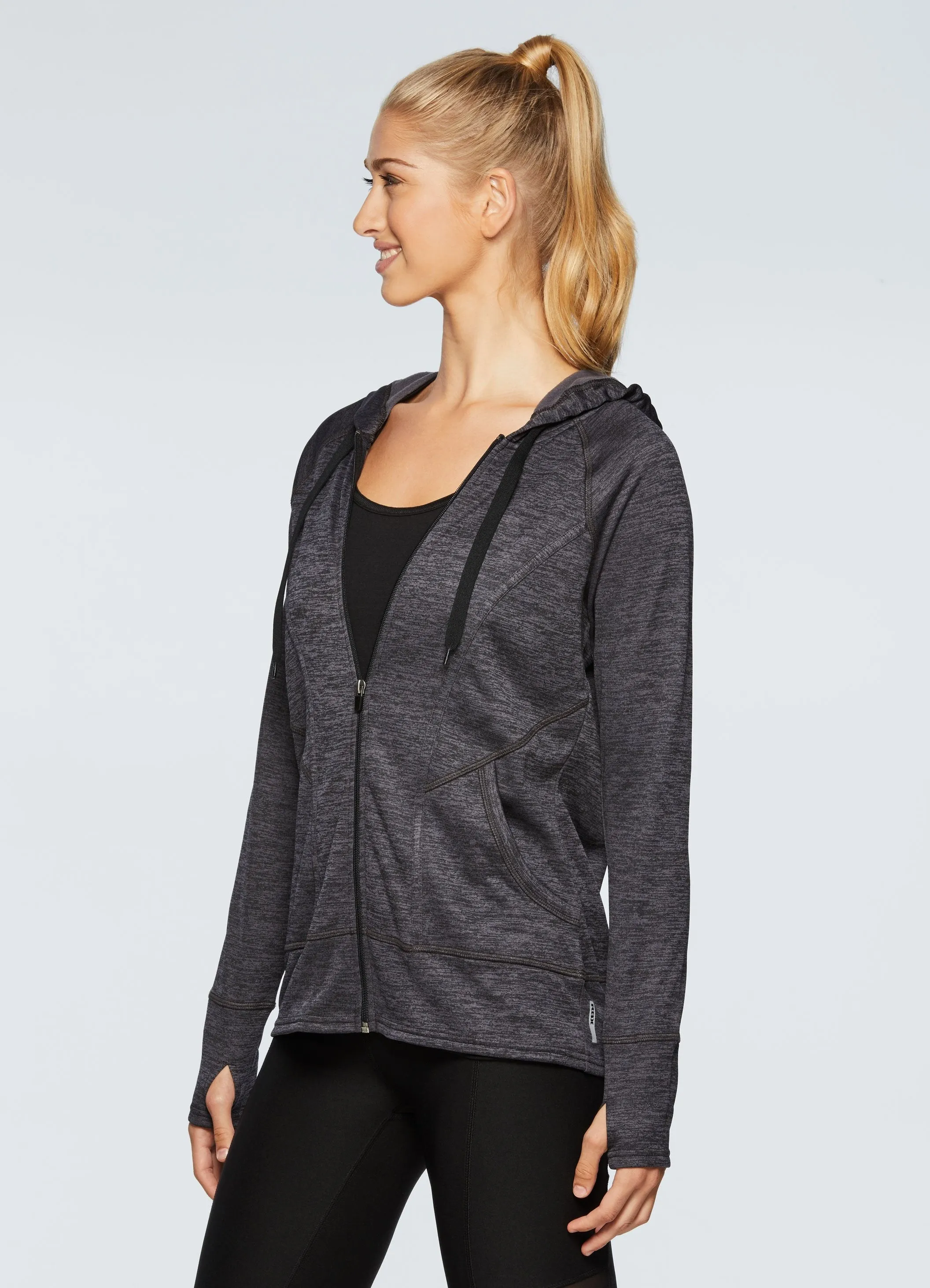 Stratus Fleece Lined Zip Hoodie Running Jacket