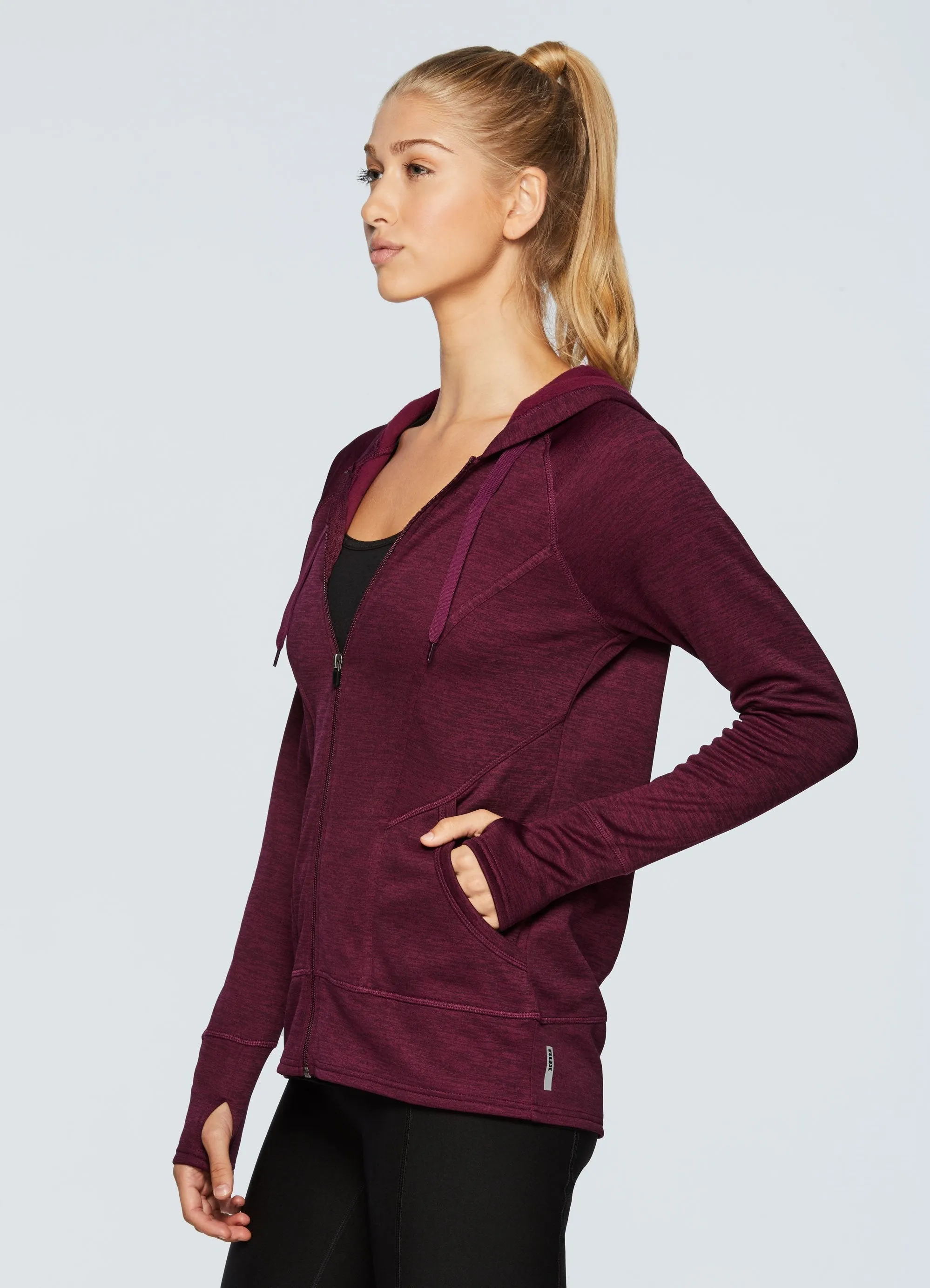 Stratus Fleece Lined Zip Hoodie Running Jacket