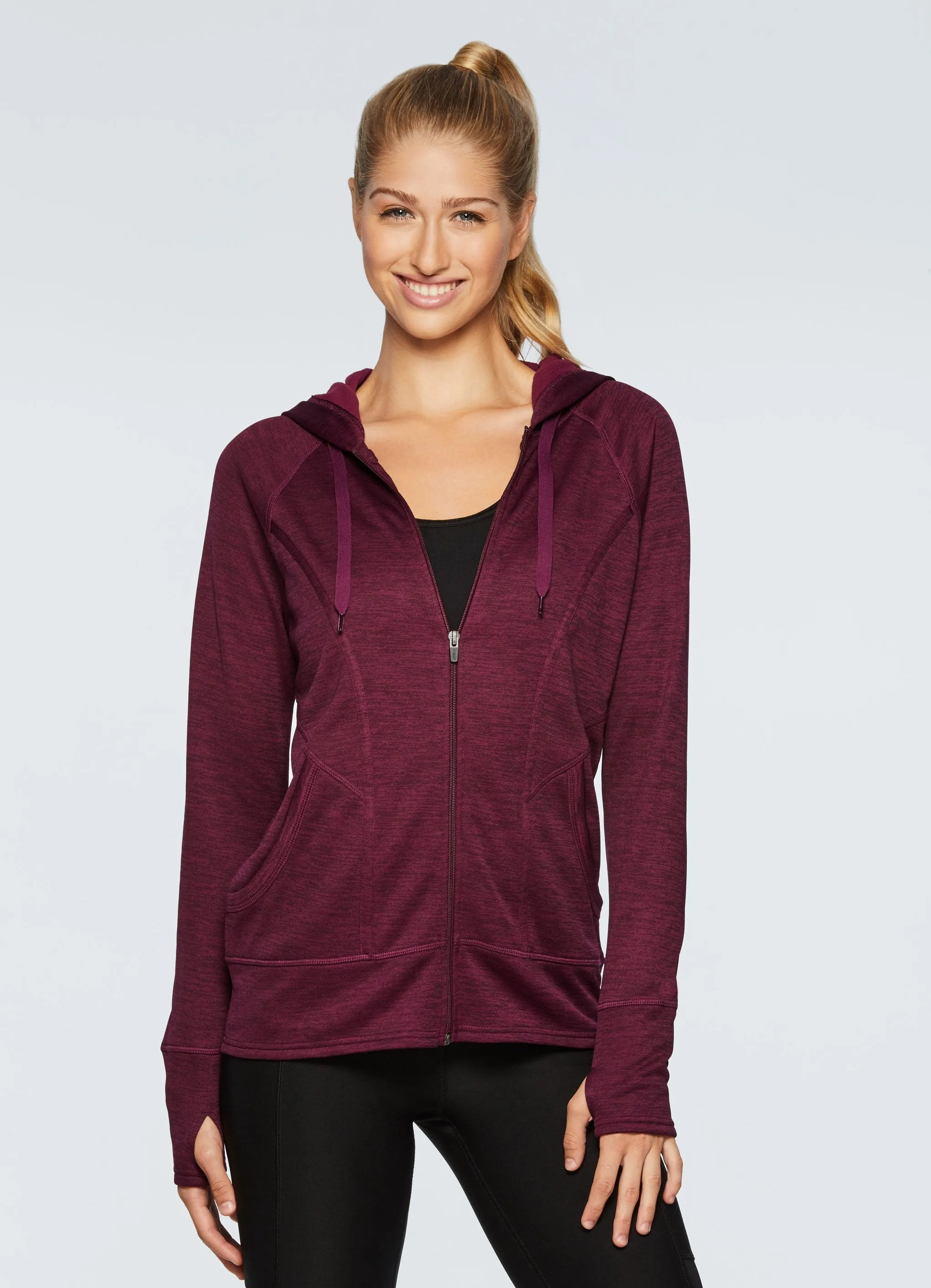 Stratus Fleece Lined Zip Hoodie Running Jacket