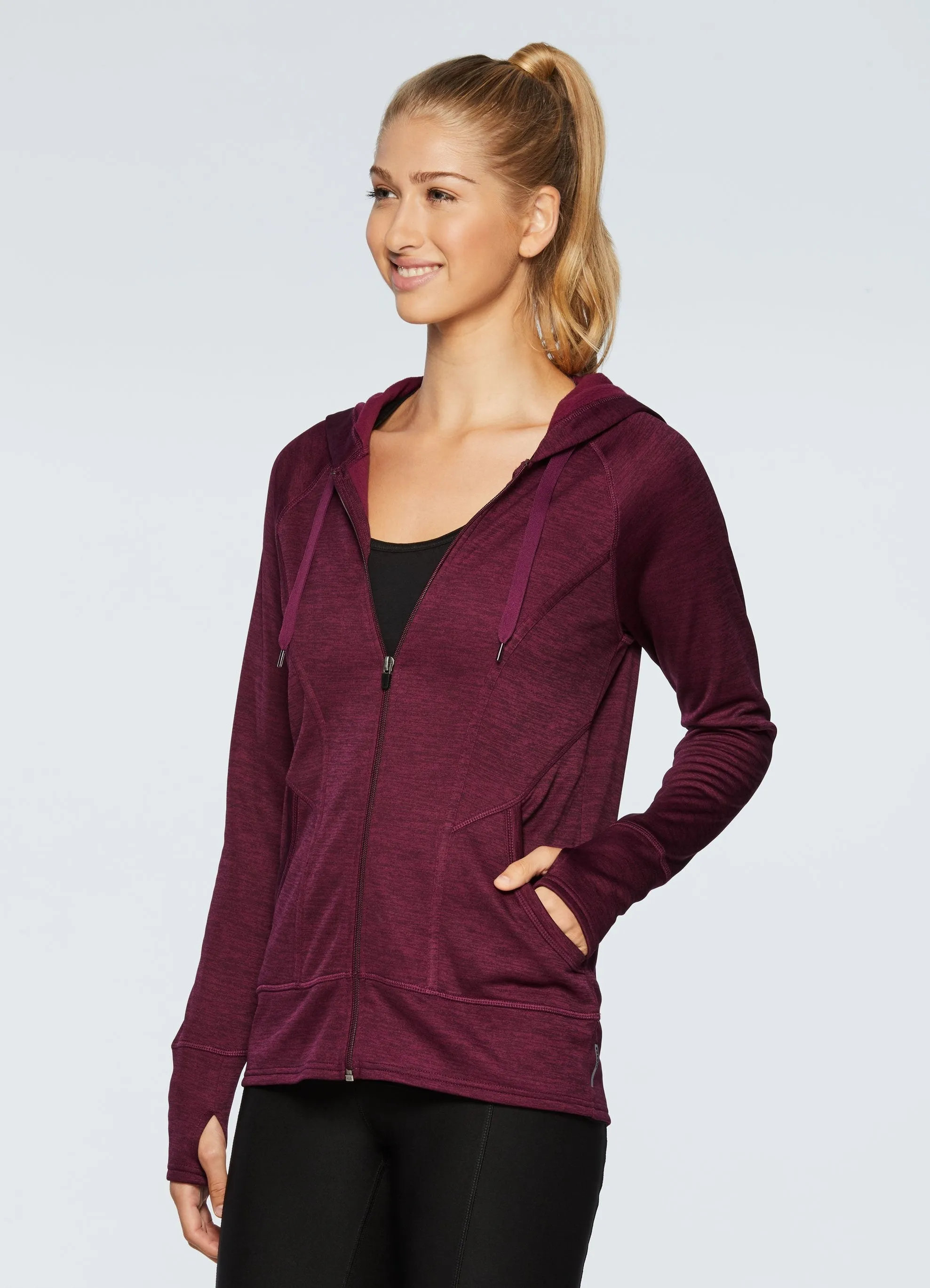 Stratus Fleece Lined Zip Hoodie Running Jacket