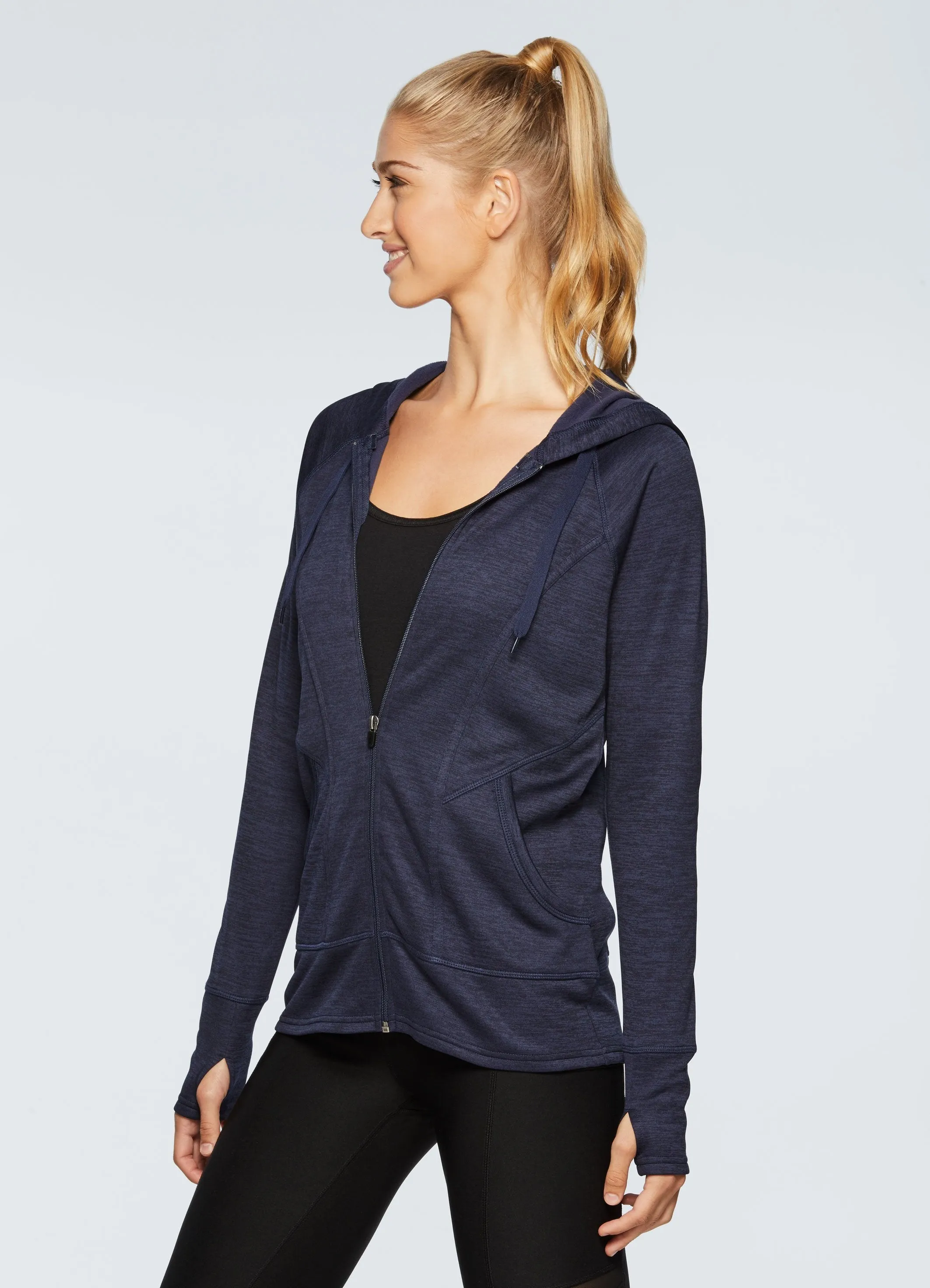 Stratus Fleece Lined Zip Hoodie Running Jacket