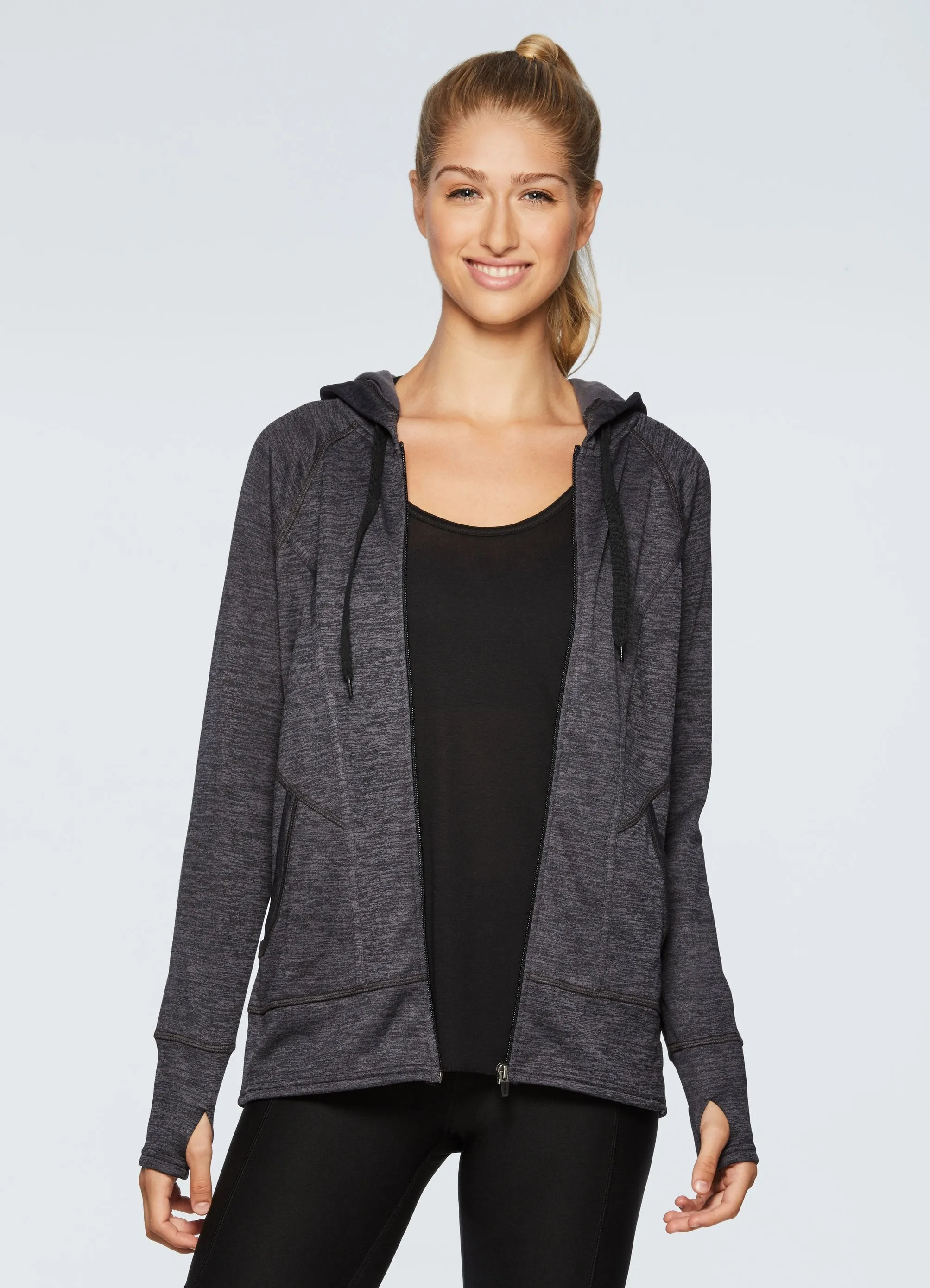 Stratus Fleece Lined Zip Hoodie Running Jacket