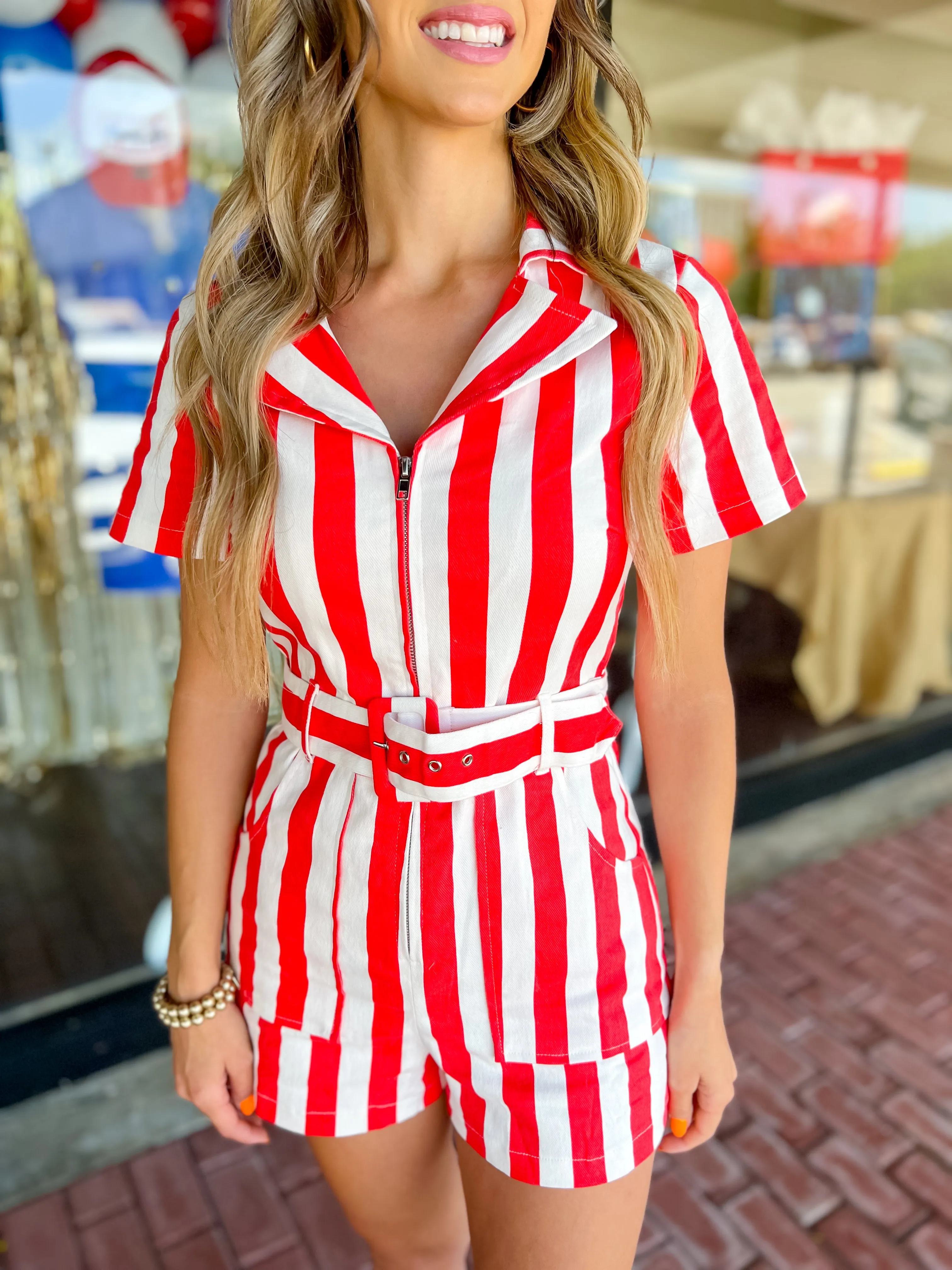 Sweeter in Stripes Romper