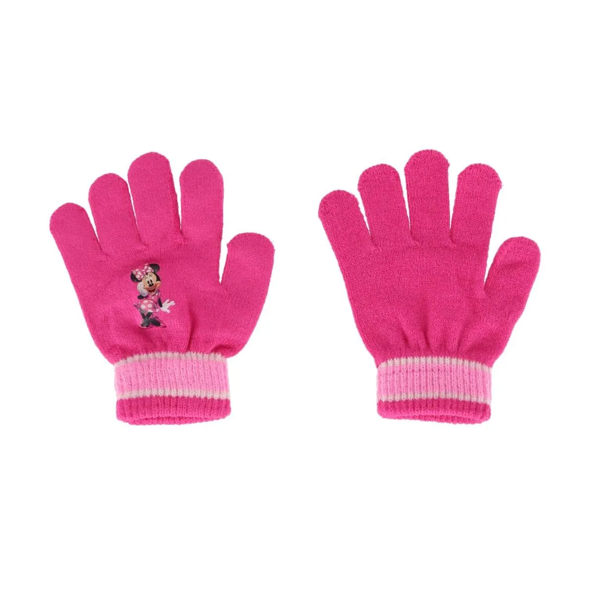 Textiel Trade Girl's One Size Fits Most Disney Minnie Mouse Hat and Glove Winter Set